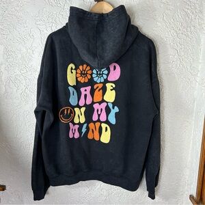 NEW BUFFALO MI Raised Graphic Cozy Hoodie By Relaxx Good Daze On My Mind Size XL